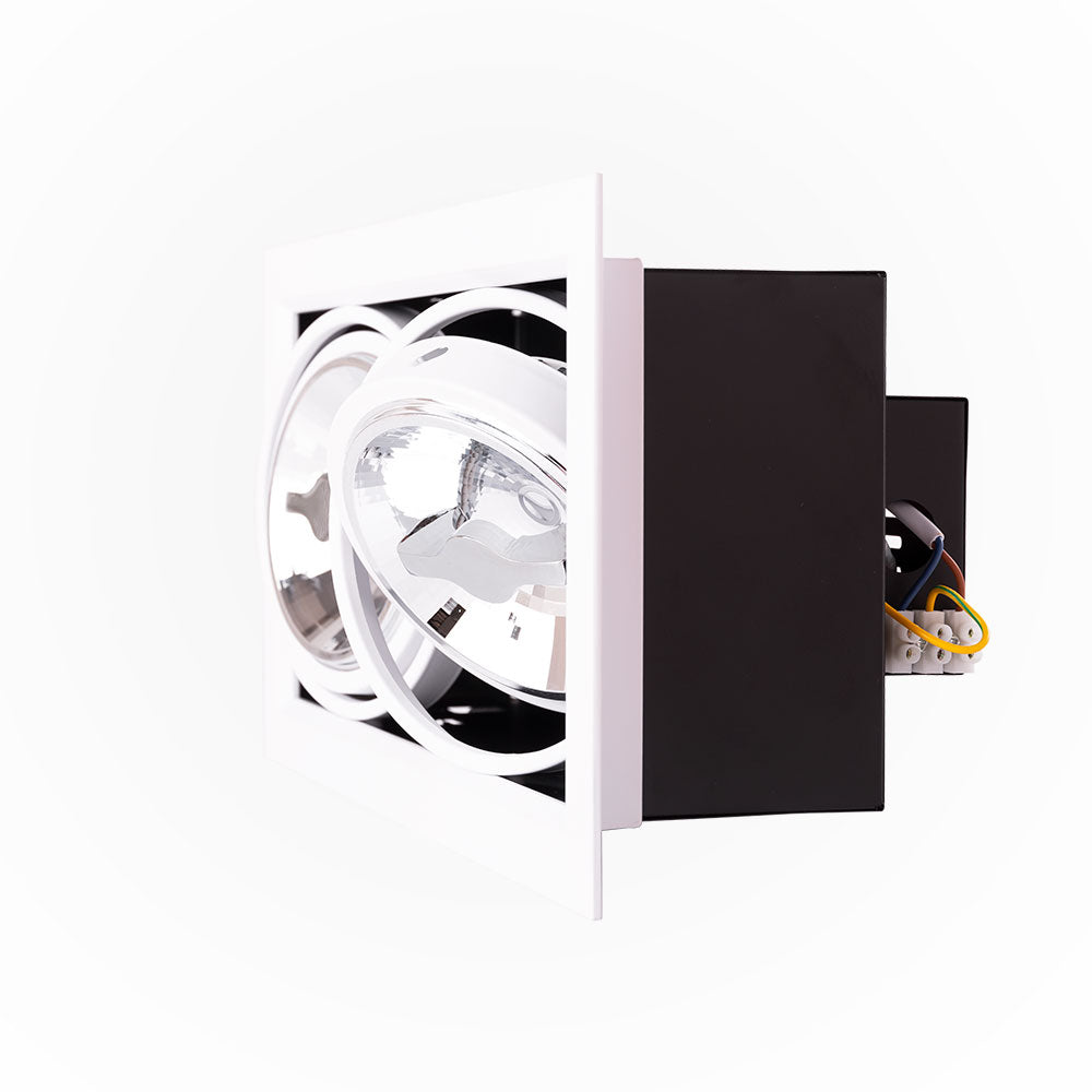 Pack 2 uds · Downlight cardán LED doble 24W orientable CRI 90