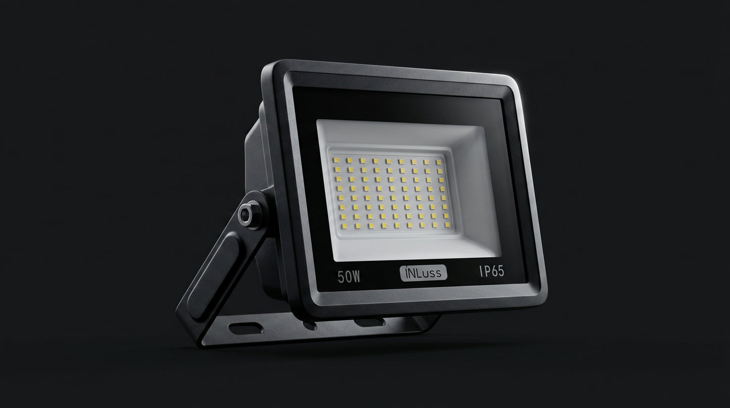 INLuss® Proyector LED 50W | IP65 Exterior | Certificado CE | 5,000 lm | 6500K | Garantía de 3 años