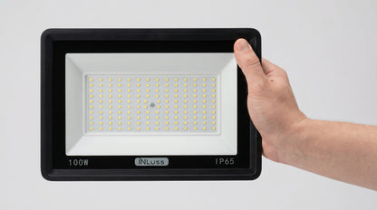 INLuss® Proyector LED 100W | IP65 Exterior | Certificado CE | 10,000 lm | 6500K | Garantía de 3 años