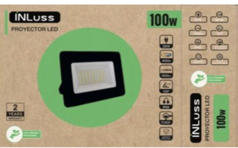 INLuss LED Floodlight 100W | IP65 | 6500K | Ultra-Durable