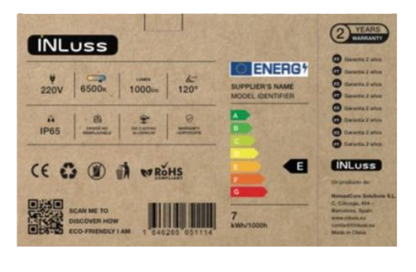 INLuss LED Floodlight 100W | IP65 | 6500K | Ultra-Durable