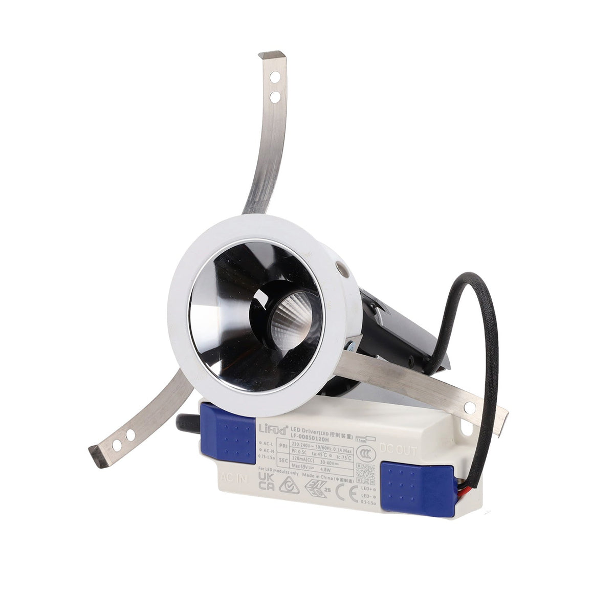 Pack 2 uds · Mini foco empotrable LED COB 5W orientable Ø50 mm 3000K