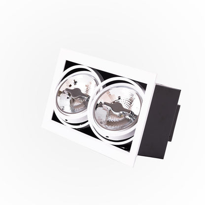 Pack 2 uds · Downlight cardán LED doble 24W orientable CRI 90 – Blanco frío 6000K