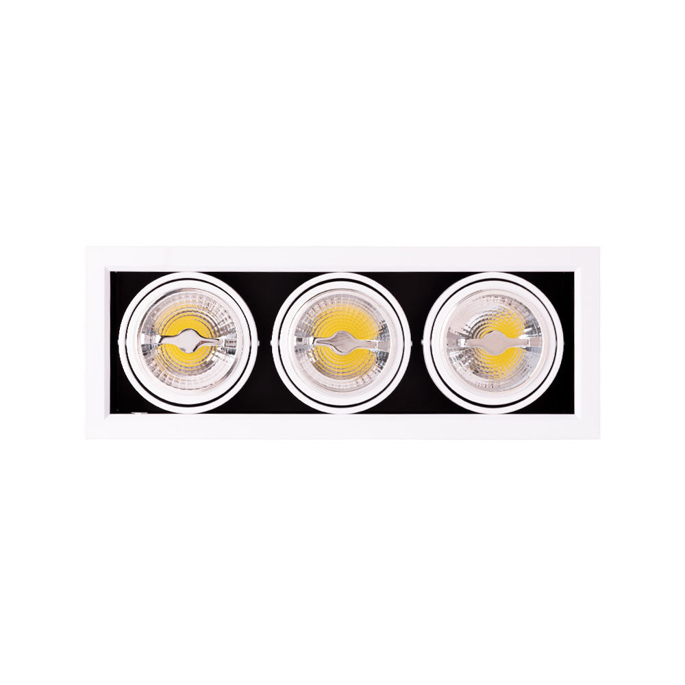 Pack 2 uds · Downlight cardán LED triple 36W orientable CRI 90 – Blanco cálido 2700K