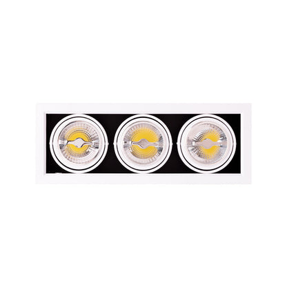 Pack 2 uds · Downlight cardán LED triple 36W orientable CRI 90 – Blanco cálido 2700K