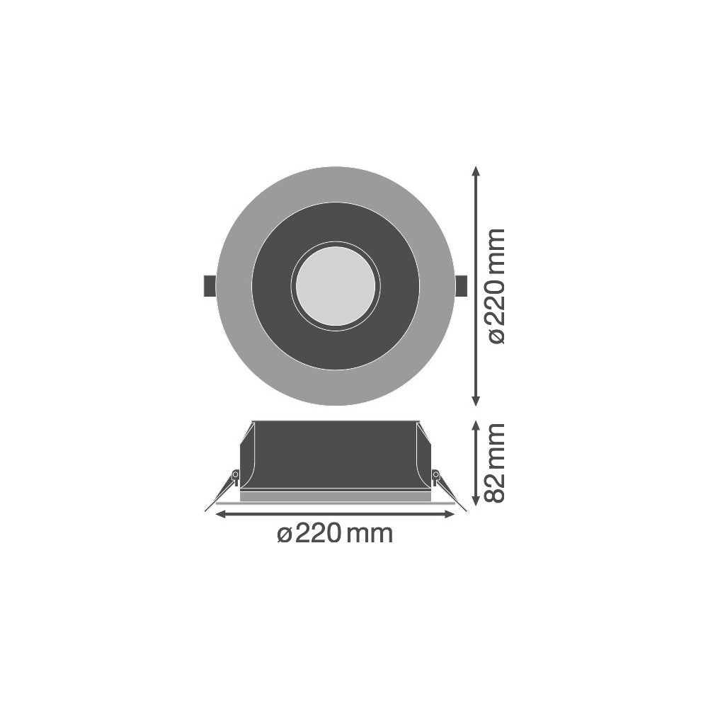 Downlight LED LEDVANCE 21W 2.400 lm IP54 3000K