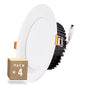 Pack 4 downlights LED 24W IP65 para baño y cocina 6000K