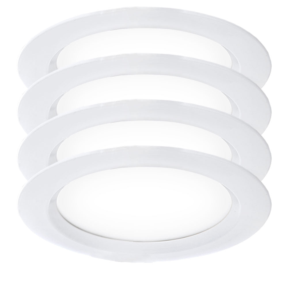 Pack 4 downlights LED 24W IP65 para baño y cocina 6000K